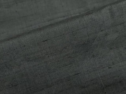 平和屋着物●男性　黒紋付　紬地　正絹　逸品　DABF1594ud