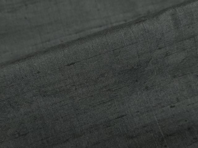 平和屋着物●男性　黒紋付　紬地　正絹　逸品　DABF1594ud