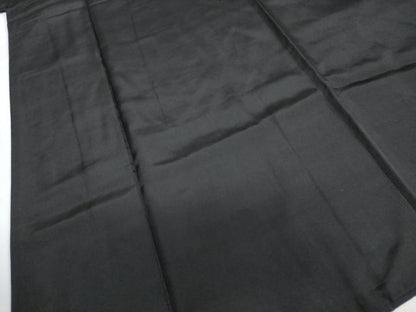 平和屋着物●男性　黒紋付　正絹　逸品　DABF1595ud