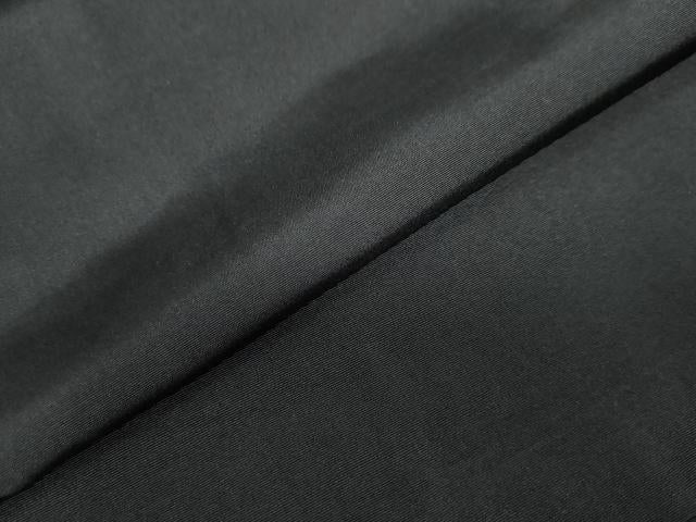 平和屋着物●男性　黒紋付　正絹　逸品　DABF1595ud