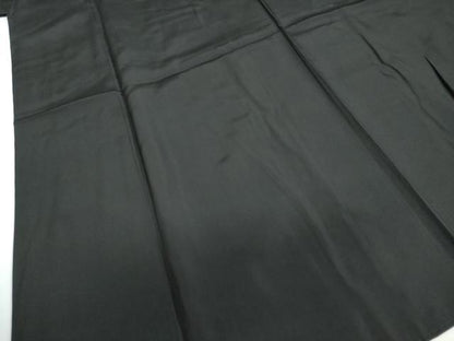 平和屋着物●男性　黒紋付　正絹　逸品　DABF1598ud