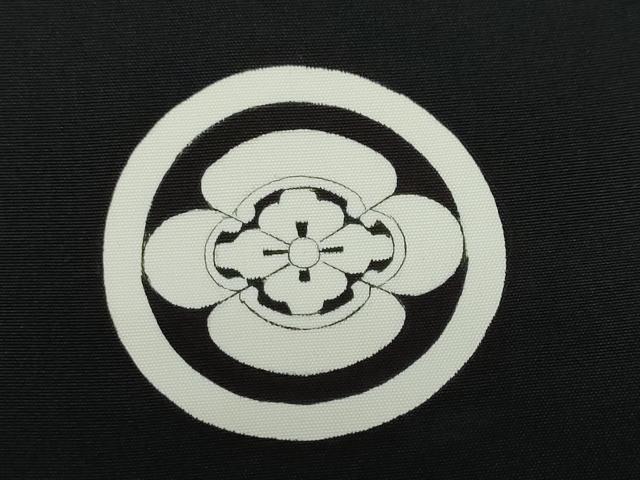 平和屋着物●男性　黒紋付　正絹　逸品　DABF1599ud
