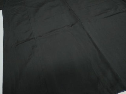 平和屋着物●男性　黒紋付　正絹　逸品　DABF1599ud