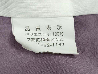 平和屋着物●小紋　舞桜文　月兎　黒地　洗える着物　DABF1604ud