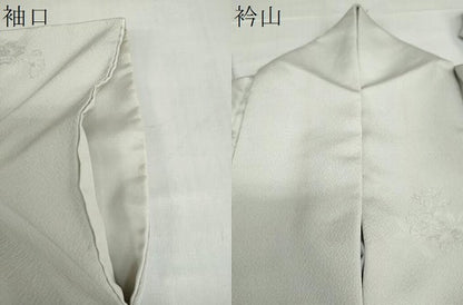 平和屋着物●小紋　舞桜文　銀糸　洗える着物　DABF1609ud