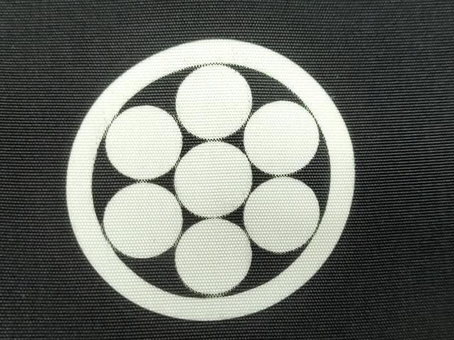 平和屋着物●男性　黒紋付　正絹　逸品　DABF1612ud