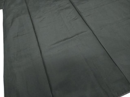 平和屋着物●男性　黒紋付　正絹　逸品　DABF1617ud