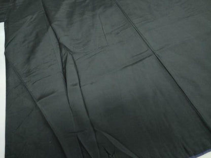 平和屋着物●男性　黒紋付　正絹　逸品　DABF1621ud