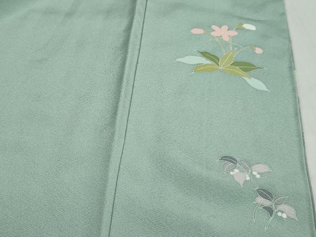 平和屋着物●訪問着　友禅　作家物　草花文　暈し染め　正絹　逸品　未使用　DABF1624ud