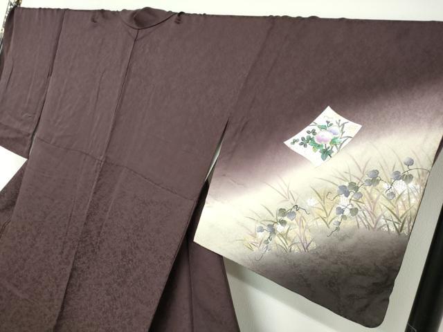 平和屋着物●訪問着　色紙重ね草花文　暈し染め　金銀彩　さが美扱い　正絹　逸品　DABF1625ud