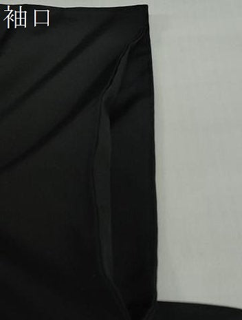 平和屋着物●男性　黒紋付　正絹　逸品　DABF1626ud