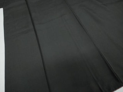 平和屋着物●男性　黒紋付　正絹　逸品　DABF1627ud