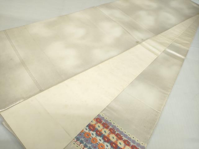 平和屋着物◎太鼓柄袋帯　横段花文　正絹　逸品　DABF1642ud