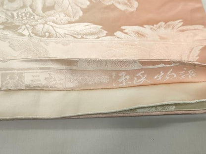 平和屋着物◎両面全通柄袋帯　源氏物語　銀糸　正絹　逸品　DABF1665ud