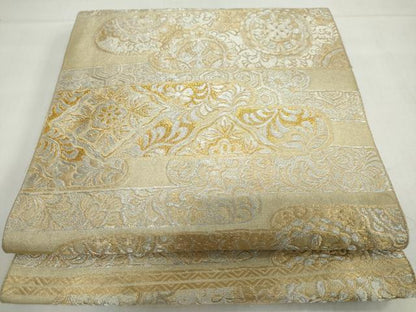平和屋着物◎六通柄袋帯　絹栄花　正絹　逸品　DABF1683ud