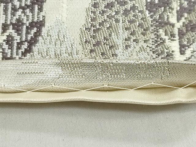 平和屋着物◎六通柄袋帯　北山　二重箔錦　銀糸　正絹　逸品　DABF1687ud