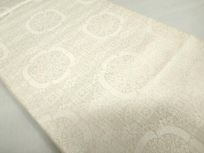 平和屋着物◎西陣　六通柄袋帯　唐織　吉祥花文　正絹　逸品　DABF1689ud