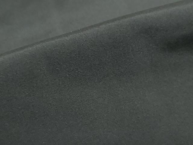 平和屋着物●男性　黒紋付　羽織セット　羽裏：花鳥絵皿文　正絹　逸品　DABF1714ud