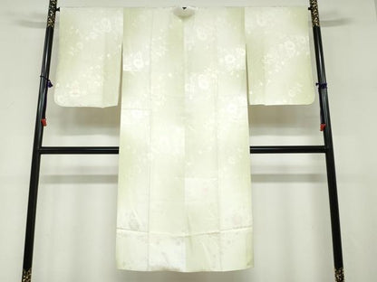平和屋着物●長襦袢　袷　草花地紋　暈し染め　正絹　逸品　DABF1715ud