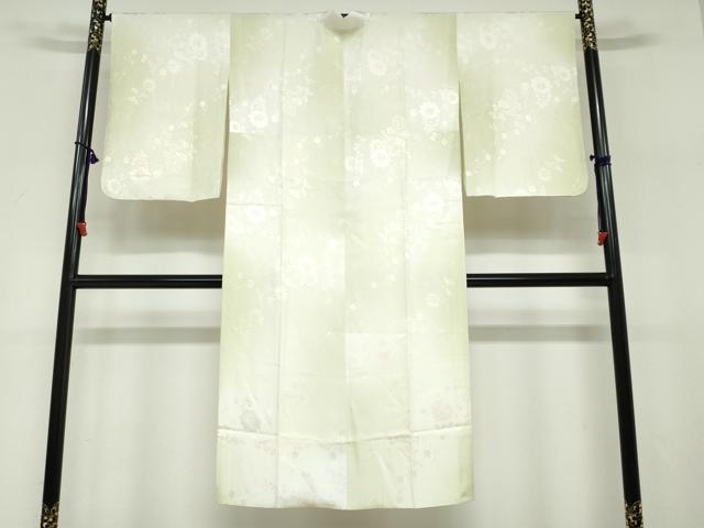 平和屋着物●長襦袢　袷　草花地紋　暈し染め　正絹　逸品　DABF1715ud