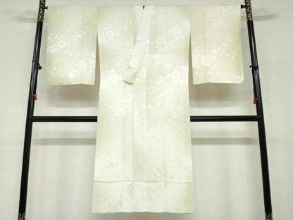 平和屋着物●長襦袢　袷　草花地紋　暈し染め　正絹　逸品　DABF1715ud