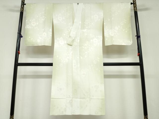 平和屋着物●長襦袢　袷　草花地紋　暈し染め　正絹　逸品　DABF1715ud