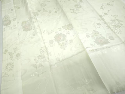 平和屋着物●長襦袢　袷　草花地紋　暈し染め　正絹　逸品　DABF1715ud