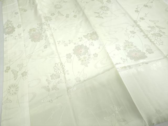 平和屋着物●長襦袢　袷　草花地紋　暈し染め　正絹　逸品　DABF1715ud