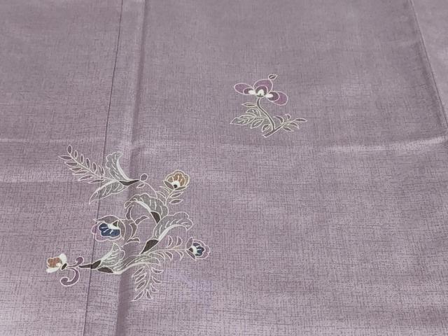 平和屋着物●本場染大島紬　訪問着　作家物　草花文　暈し染め　正絹　逸品　DABF1720ud