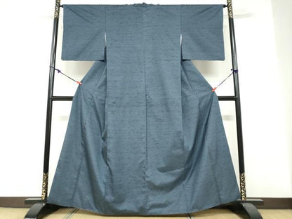 平和屋着物●上質な紬　百入茶色　まるやま扱い　正絹　逸品　DABF1723ud