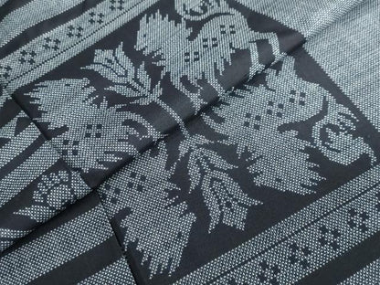 平和屋着物●本場大島紬　9マルキ　鳥獣文　正絹　逸品　DABF1725ud