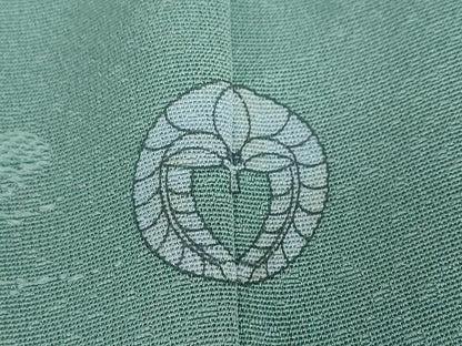 平和屋着物●無地絵羽訪問着　京洛全通図　千草色　さが美扱い　正絹　逸品　DABF1732ud