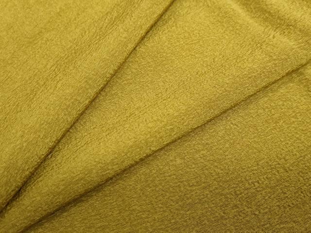 平和屋着物●上質な色無地　作家物　芥子色　正絹　逸品　DABF1733ud