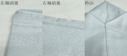 平和屋着物●上質な色無地　霞地紋　水色　ロング丈　正絹　逸品　DABF1735ud