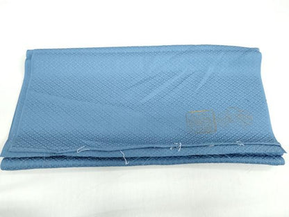 平和屋着物●上質な色無地　花菱地紋　薄縹色　反端付き　正絹　逸品　DABF1737ud