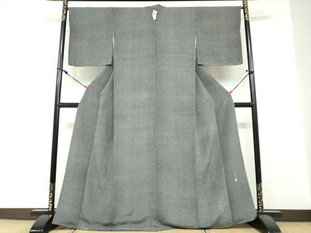 平和屋着物●江戸小紋　作家物　超極鮫小紋　反端付き　正絹　逸品　DABF1738ud