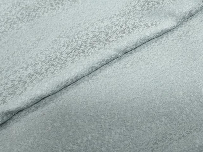 平和屋着物●染色作家　斉藤三才　色無地　霞地紋　湊鼠色　正絹　逸品　DABF1739ud