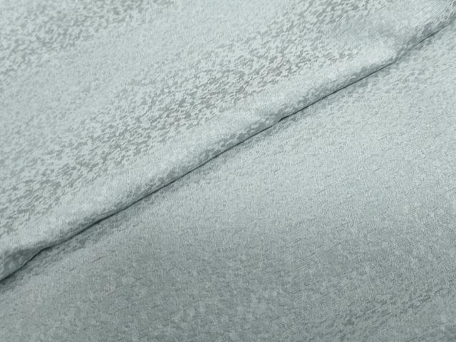 平和屋着物●染色作家　斉藤三才　色無地　霞地紋　湊鼠色　正絹　逸品　DABF1739ud