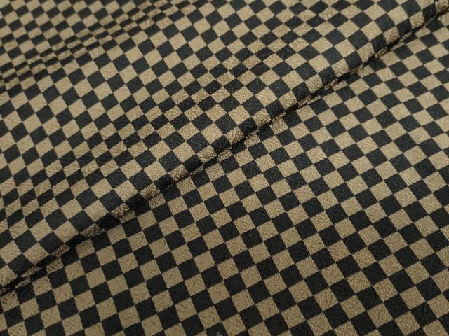 平和屋着物●上質な小紋　市松文様　正絹　逸品　DABF1740ud