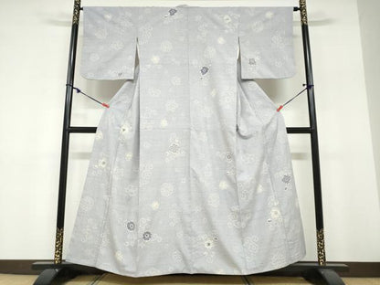 平和屋着物●上質な紬　絞り　辻が花　正絹　逸品　DABF1742ud