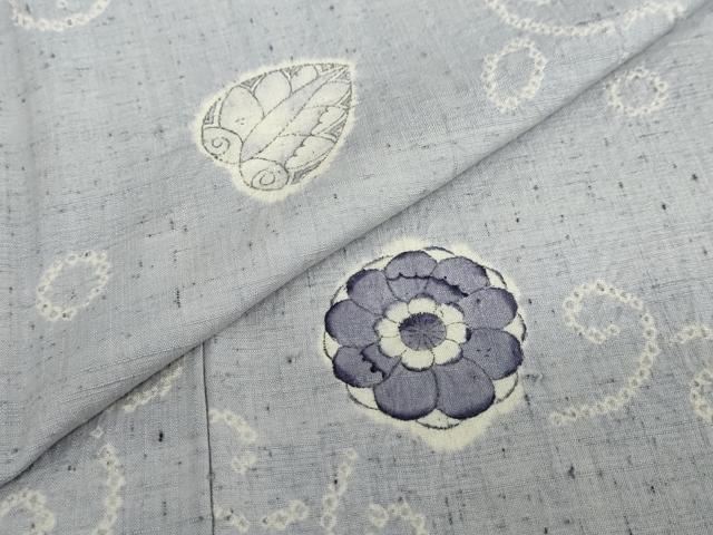 平和屋着物●上質な紬　絞り　辻が花　正絹　逸品　DABF1742ud