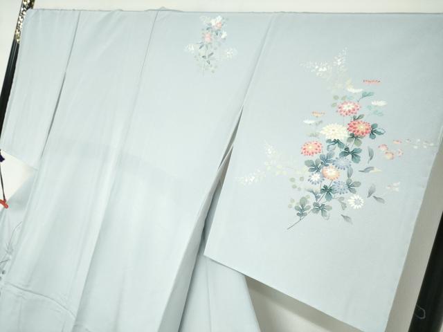 平和屋着物●訪問着　友禅　草花文　暈し染め　正絹　逸品　未使用　DABF1744ud
