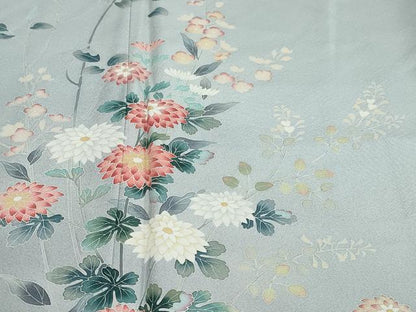 平和屋着物●訪問着　友禅　草花文　暈し染め　正絹　逸品　未使用　DABF1744ud