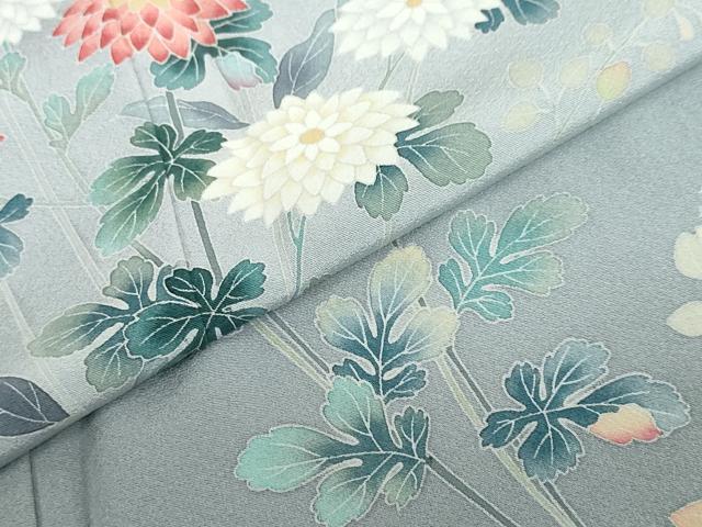 平和屋着物●訪問着　友禅　草花文　暈し染め　正絹　逸品　未使用　DABF1744ud