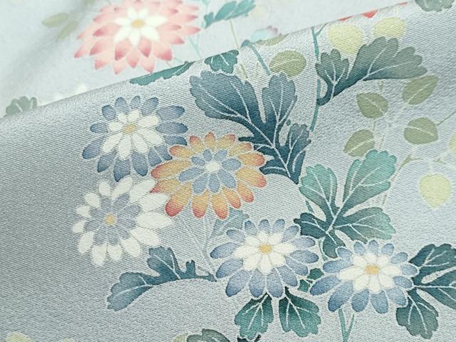平和屋着物●訪問着　友禅　草花文　暈し染め　正絹　逸品　未使用　DABF1744ud