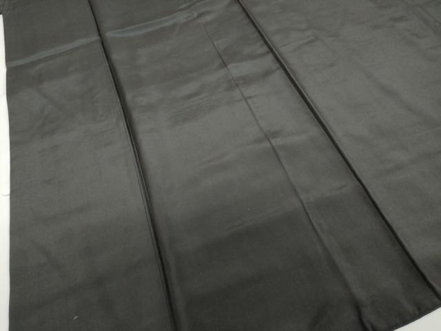 平和屋着物●男性　黒紋付　羽織セット　羽裏：能面　正絹　逸品　DABF1746ud