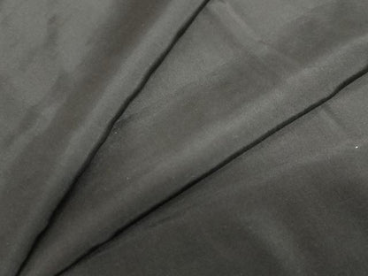 平和屋着物●男性　黒紋付　羽織セット　羽裏：能面　正絹　逸品　DABF1746ud