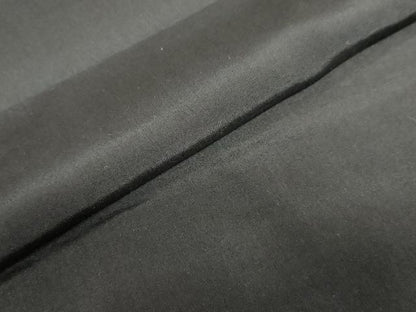 平和屋着物●男性　黒紋付　羽織セット　羽裏：能面　正絹　逸品　DABF1746ud