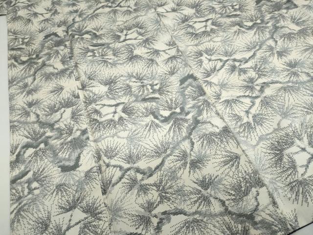 平和屋着物●本場大島紬　白大島　7マルキ　総絣　枝松文　正絹　逸品　DABF1752ud