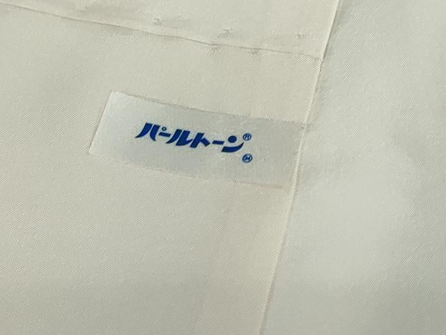 平和屋着物●本場大島紬　白大島　7マルキ　総絣　枝松文　正絹　逸品　DABF1752ud